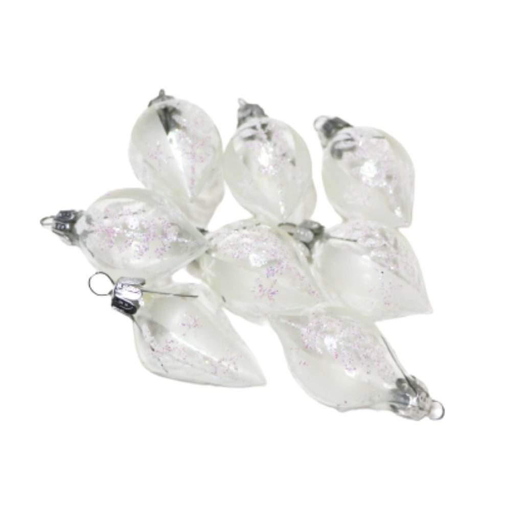 Vintage Frosted Glitter Ornaments